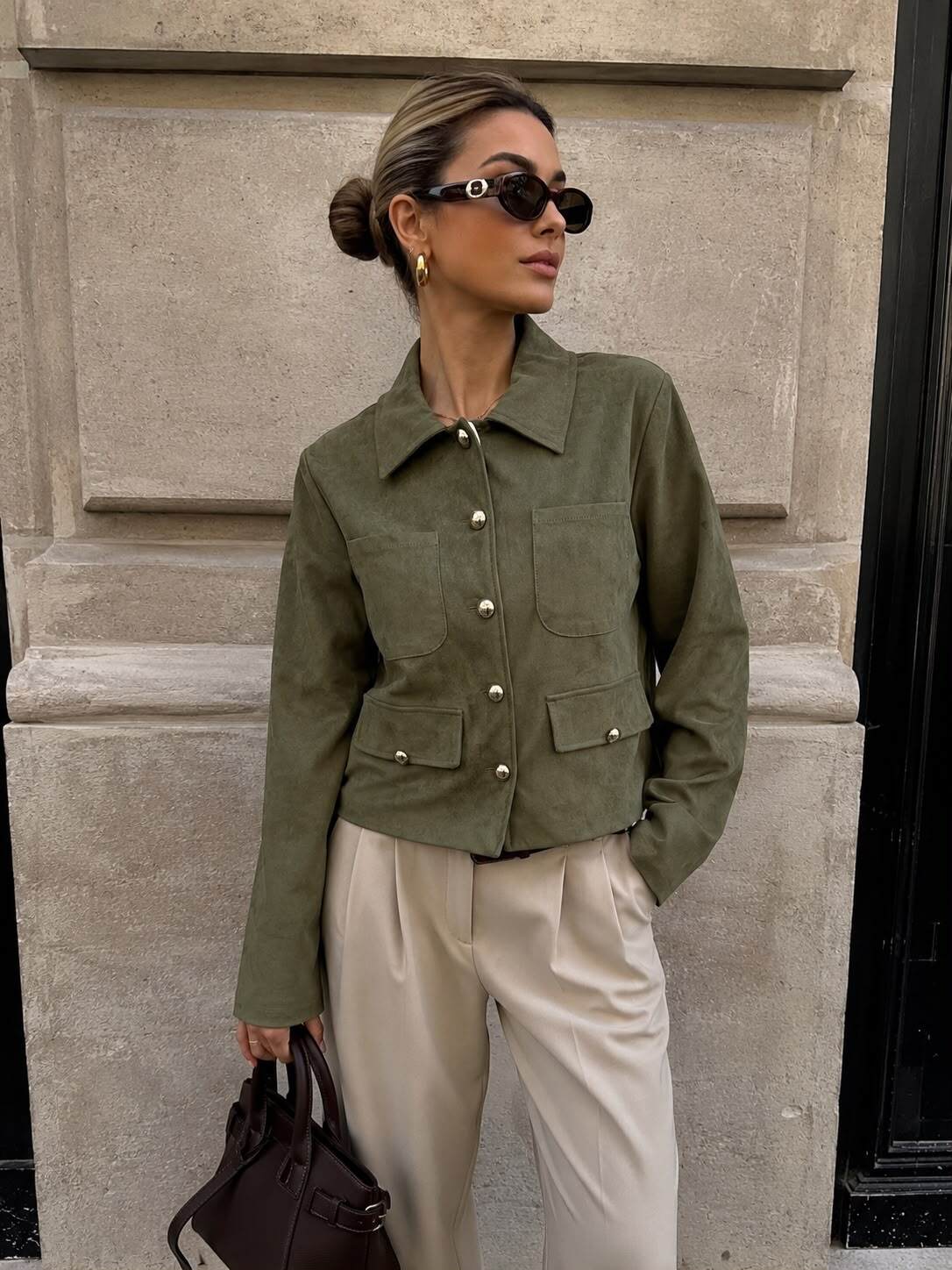 Grossiste Emma & Ashley design - Veste Effet Daim – Collection Pré-Automne / Hiver