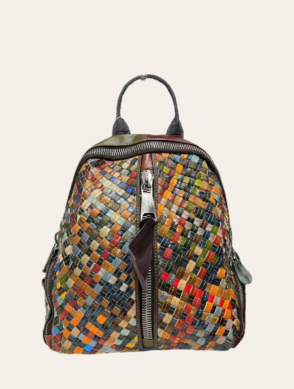 Großhändler Emma Dore (Sacs) - Leder -Rucksack mit Reißverschluss