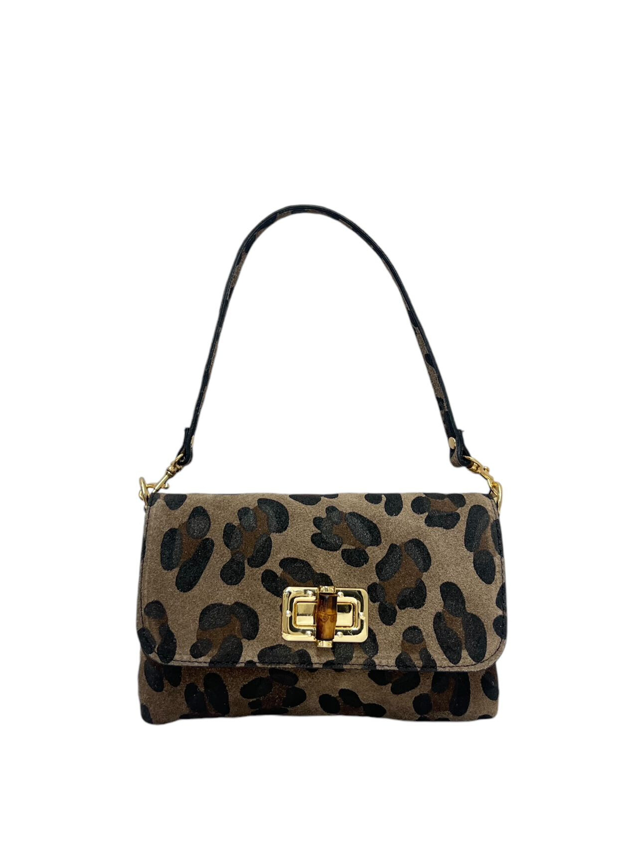 Wholesaler Emma Dore (Sacs) - Leopard leather handbag with shoulder strap