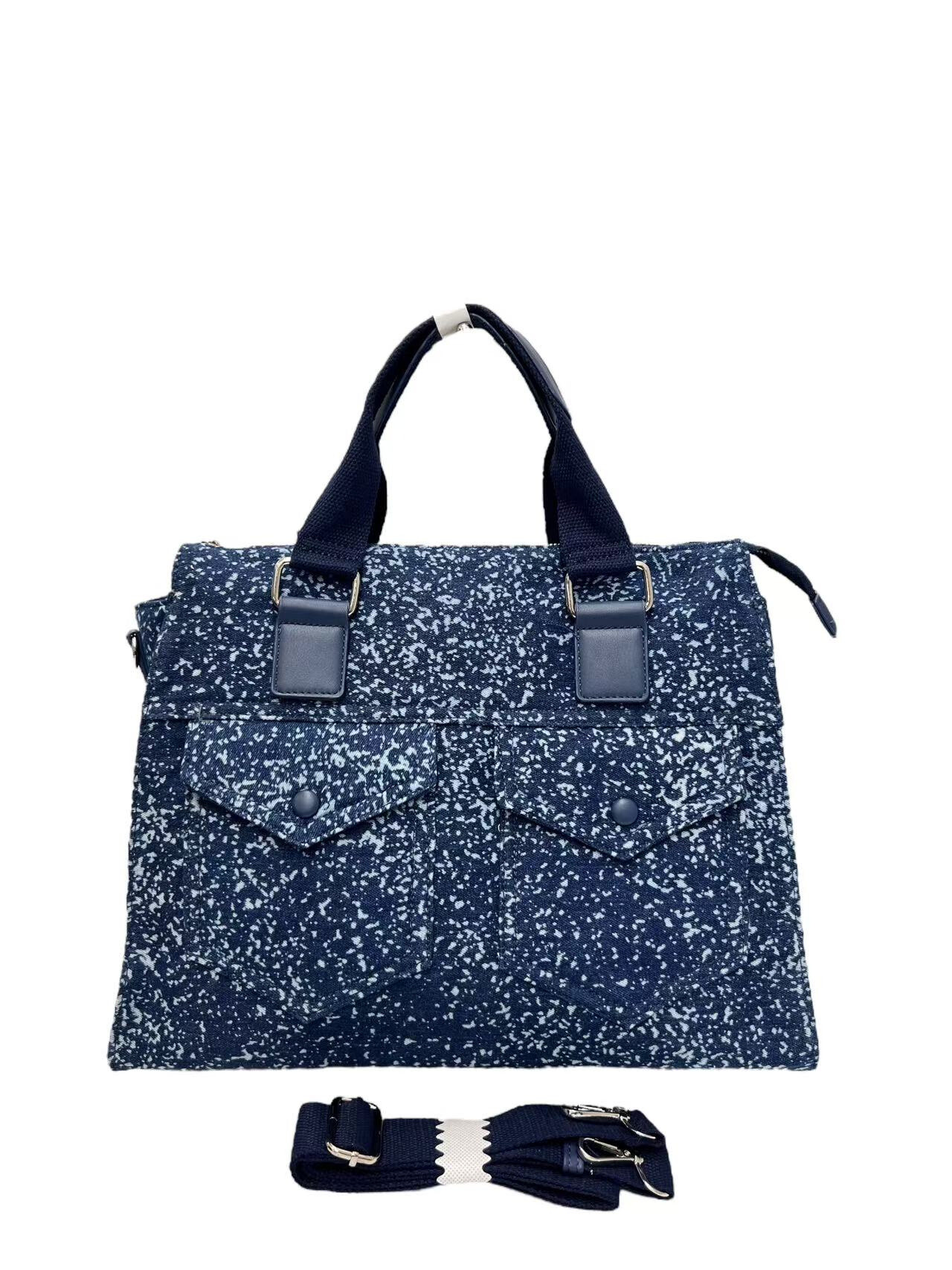 Wholesaler Emma Dore (Sacs) - Flaveled denim handbag with pocket
