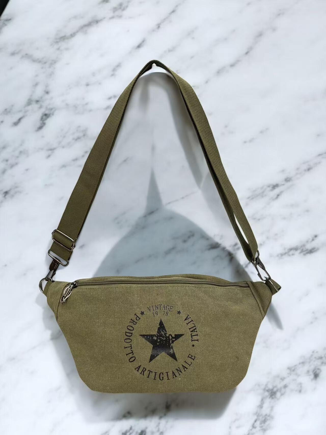 Mayorista Emma Dore (Sacs) - Bolsa de plátano de lona con estampado de estrellas