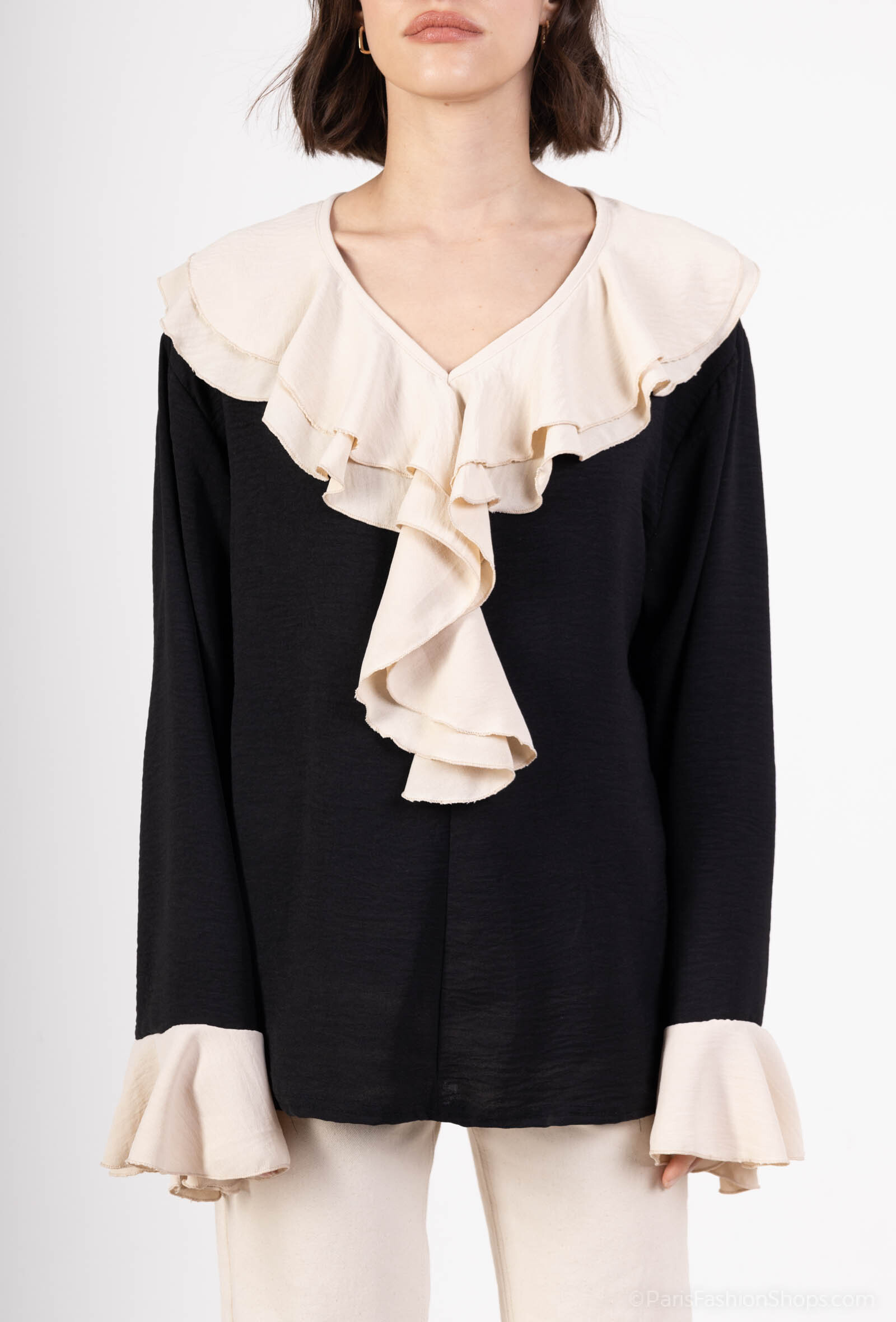 Wholesaler Emma Dore - Bicolore steering wheel blouse