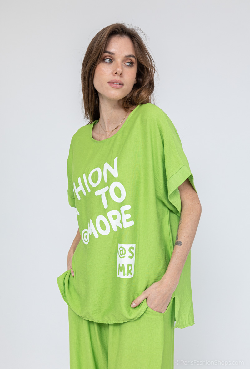 Wholesaler Emma Dore - Viscose set with writing