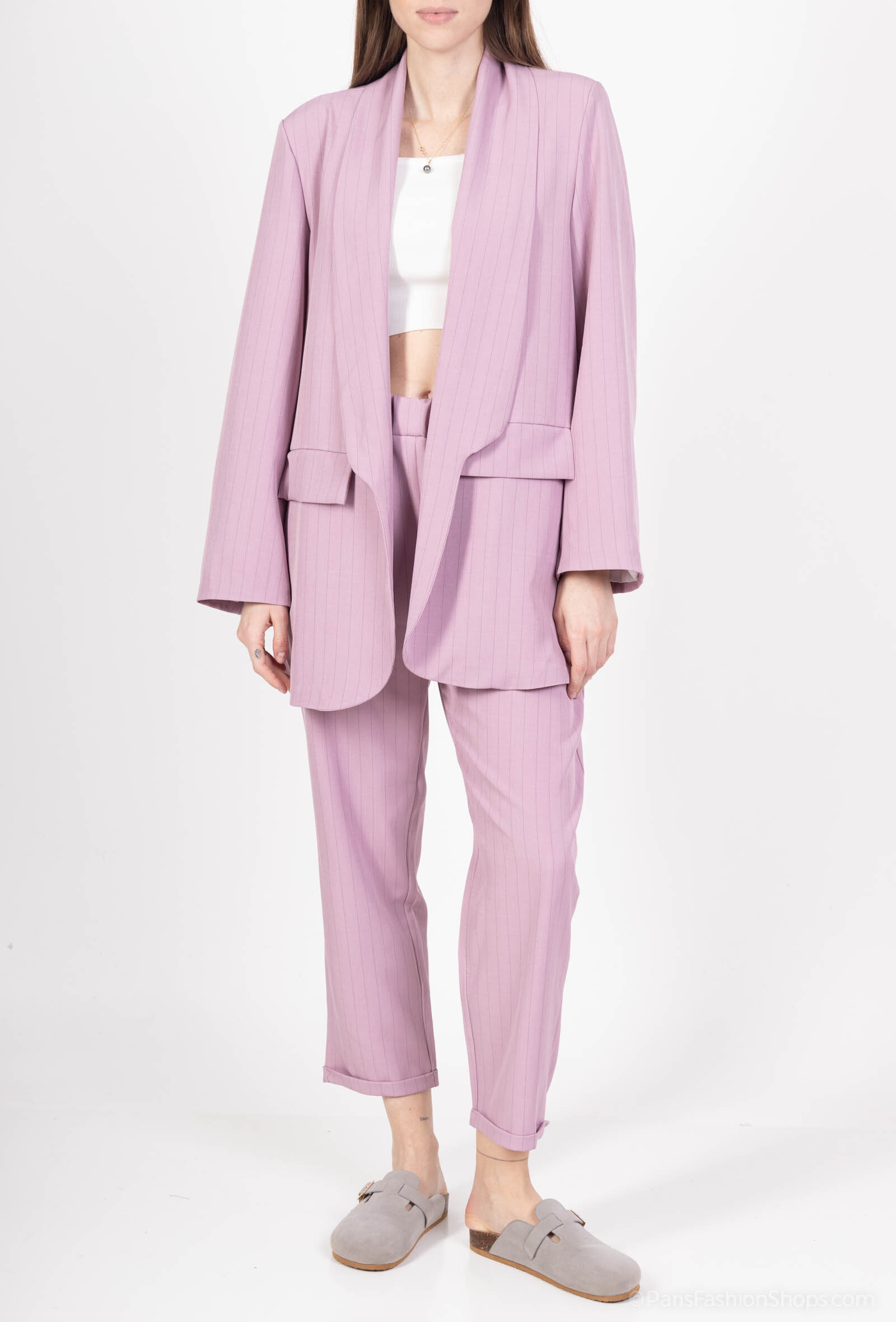 Wholesaler Emma Dore - Blazer set + stripe pants