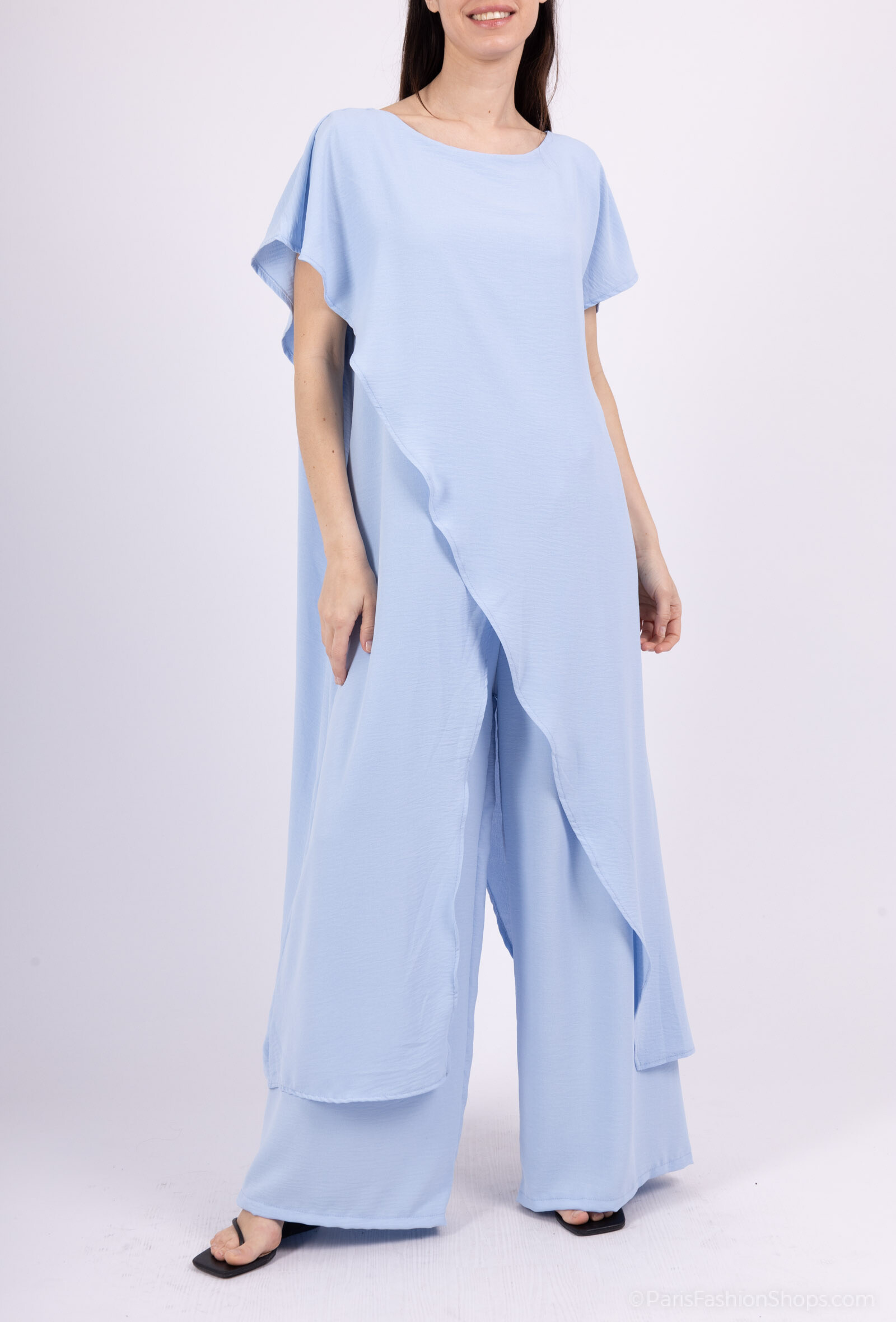 Wholesaler Emma Dore - A large short -color short -sleeved