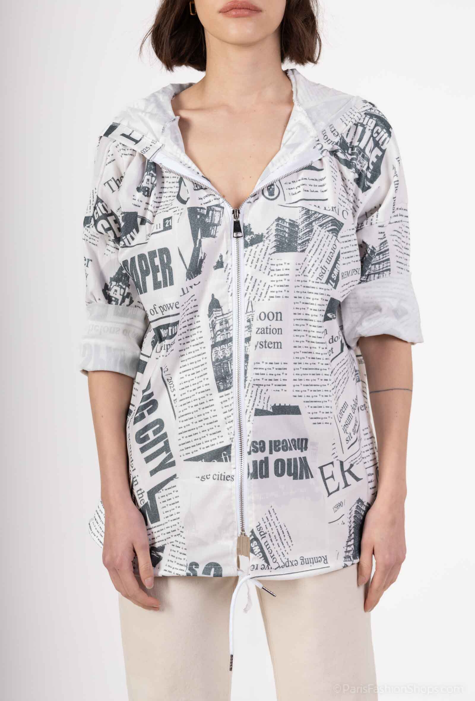 Wholesaler Emma Dore - Hooded jacket with Journal Print