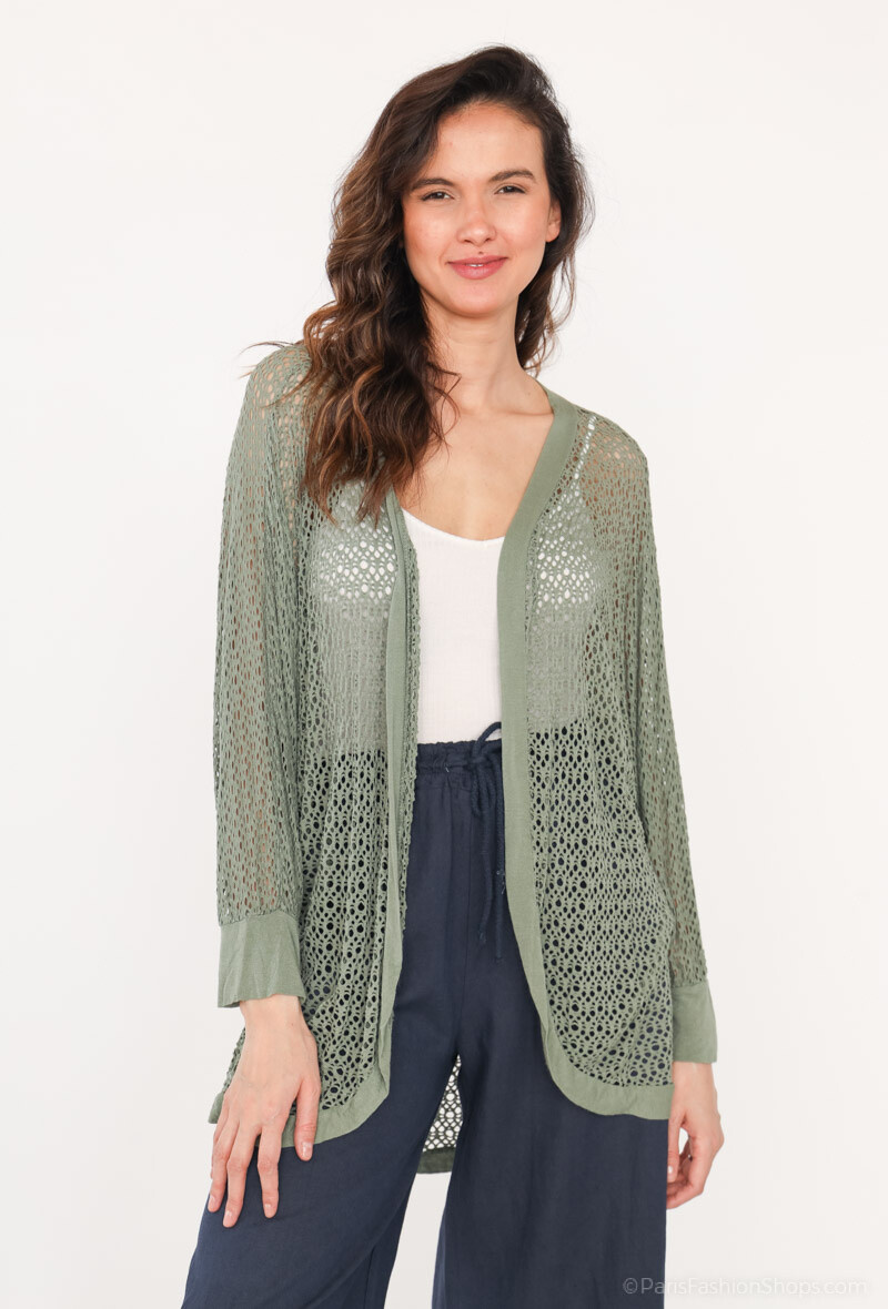 Wholesaler Emma Dore - Openwork vest in large size