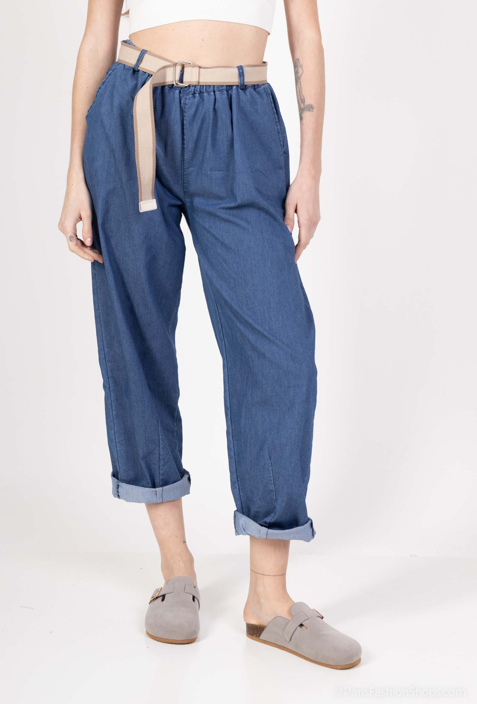 Wholesaler Emma Dore - Denim pants with belt