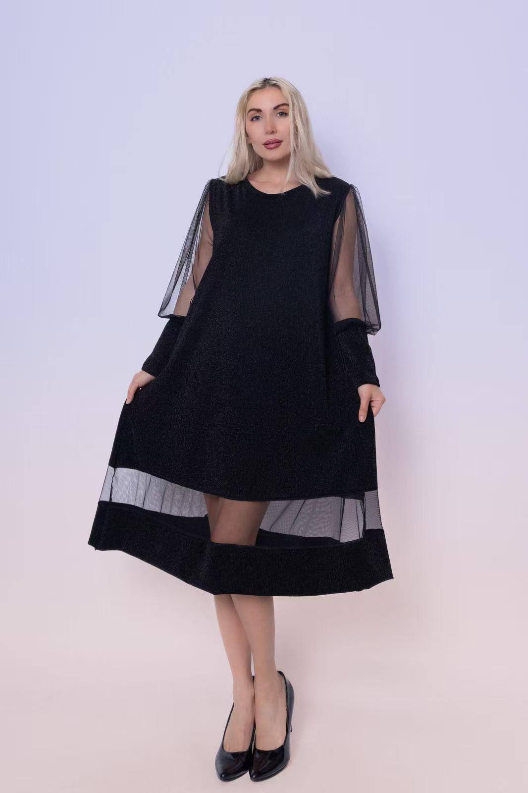 Wholesaler Emma Dore - Sequin Dress with Lace. Sizes 36-44