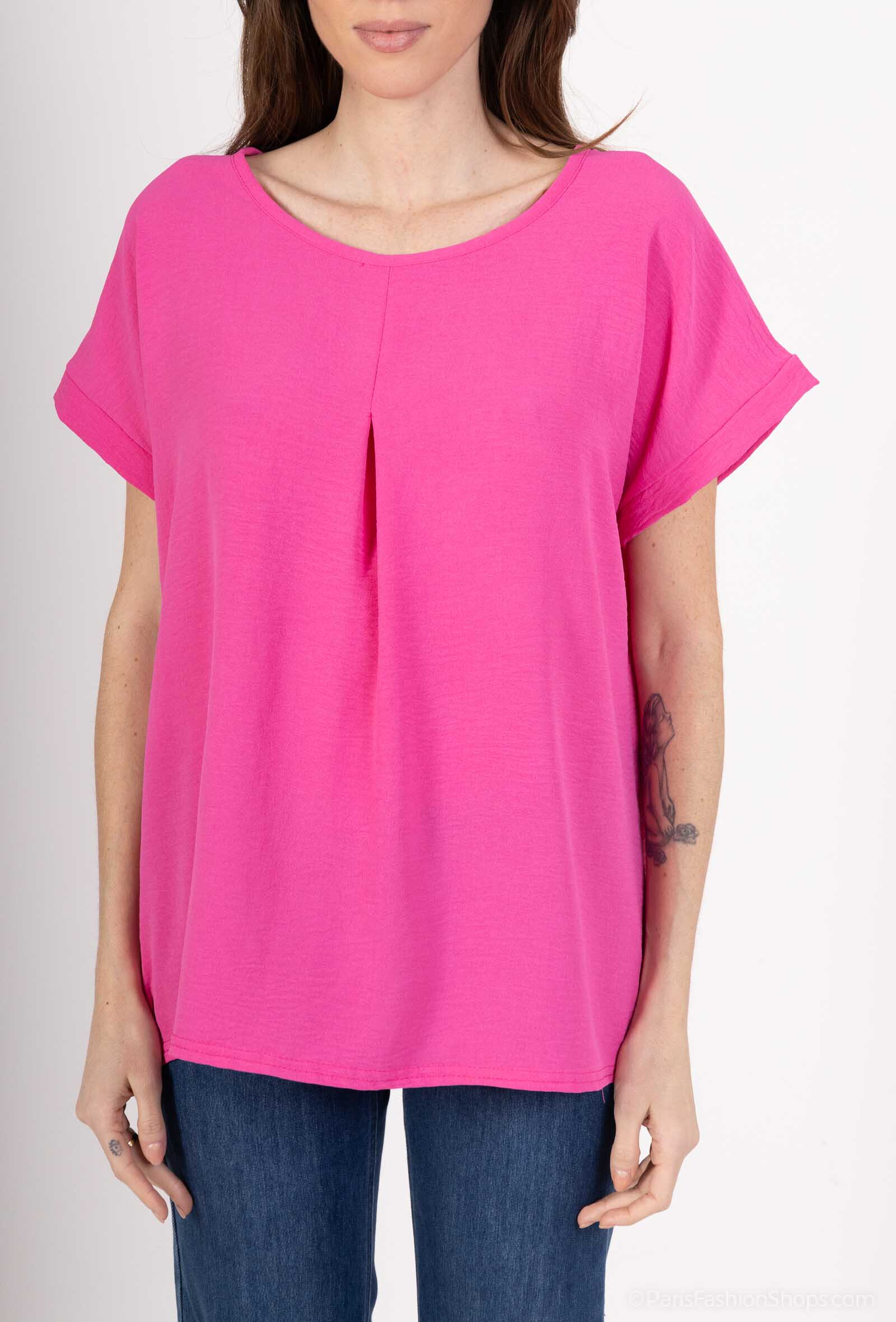 Wholesaler Emma Dore - Plain t-shirt, short sleeve roll up