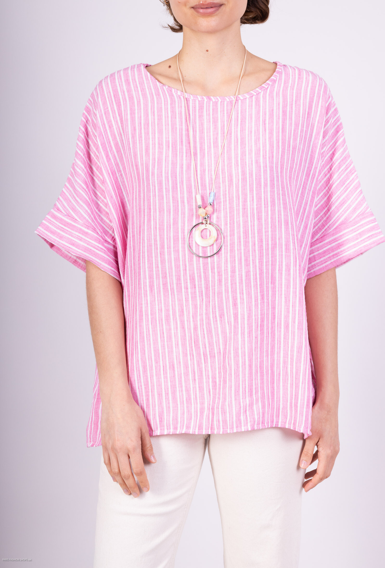 Wholesaler Emma Dore - Cotton/linen striking tunic