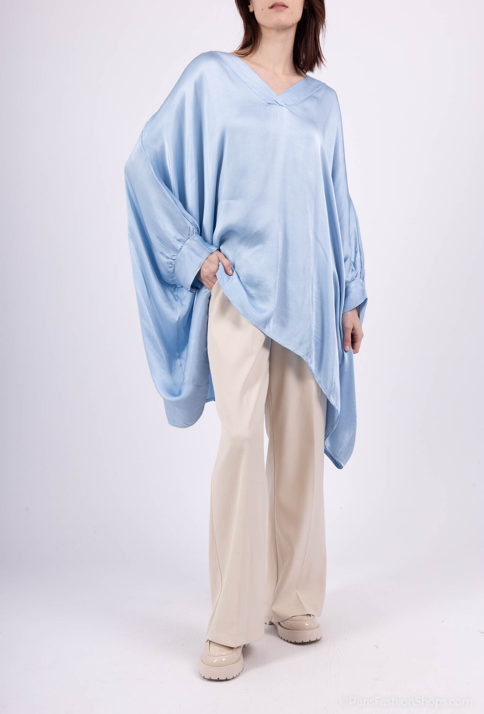 Wholesaler Emma Dore - V -neck tunic in satin
