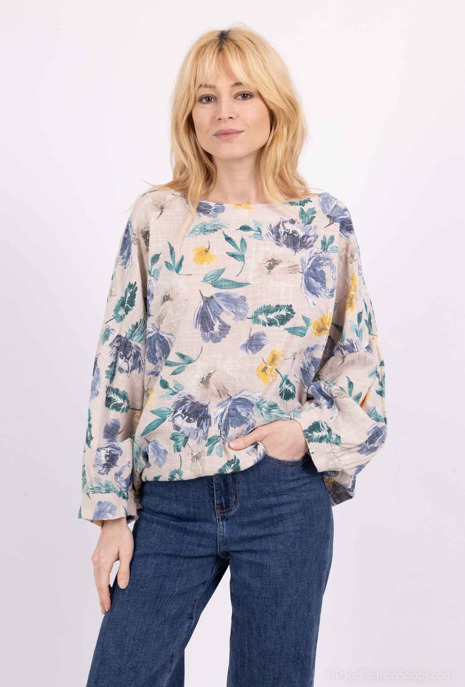 Wholesaler Emma Dore - Round neck floral tunic