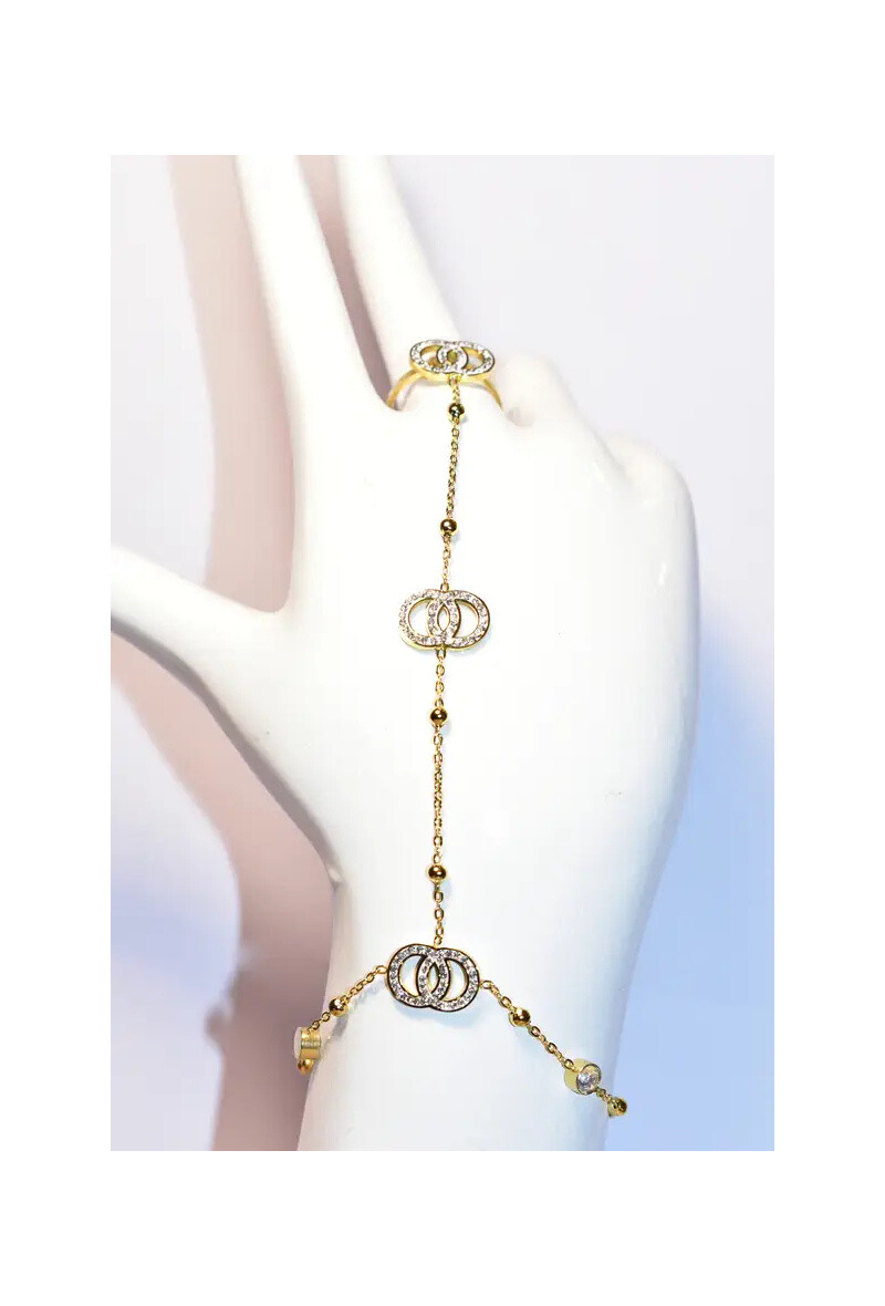 Grossiste Emma Fantaisies - Bague taille réglable infini Or
