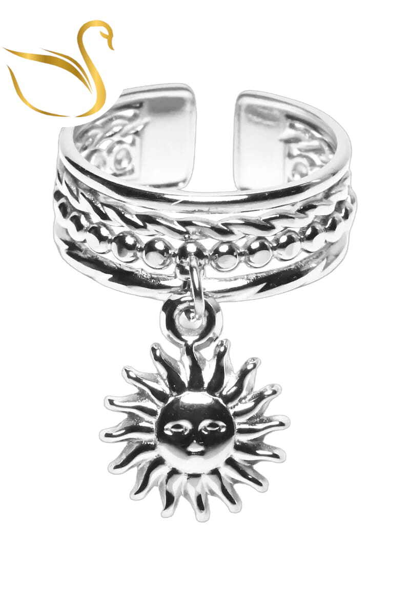 Grossiste Emma Fantaisies - Bague taille réglable breloque soleil