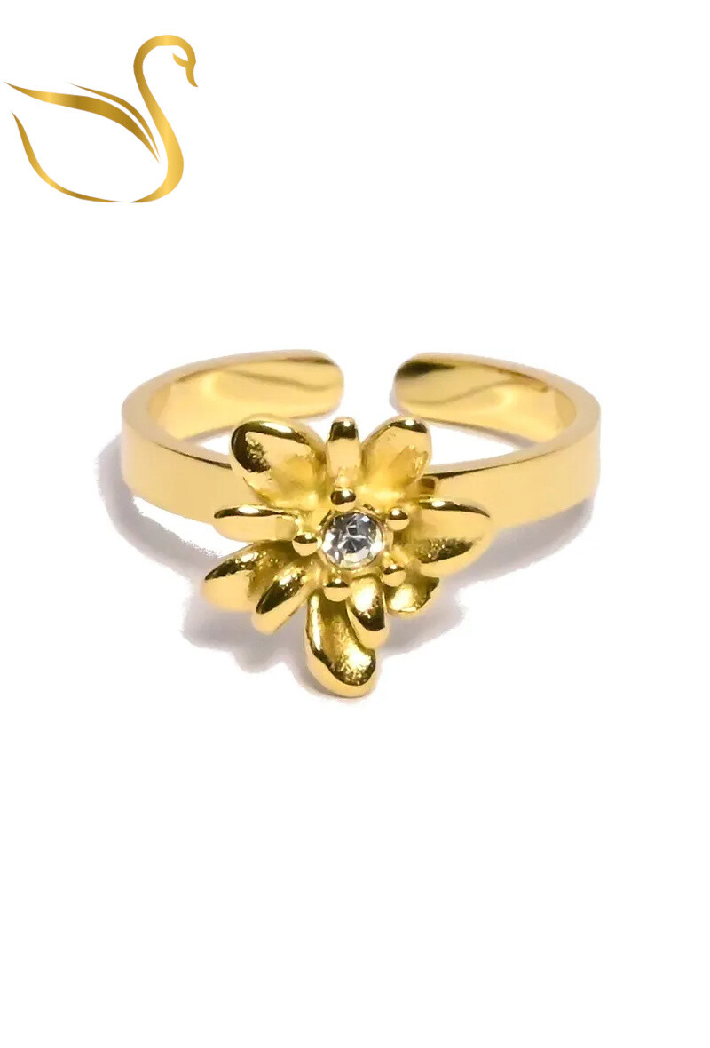 Grossiste Emma Fantaisies - Bague fleur taille réglabe