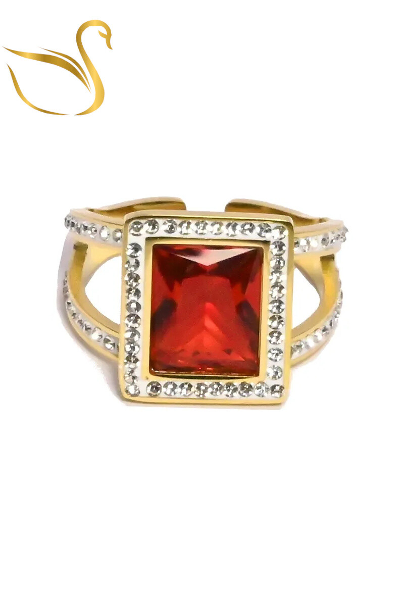 Grossiste Emma Fantaisies - Bague pierre minérale taille réglabe