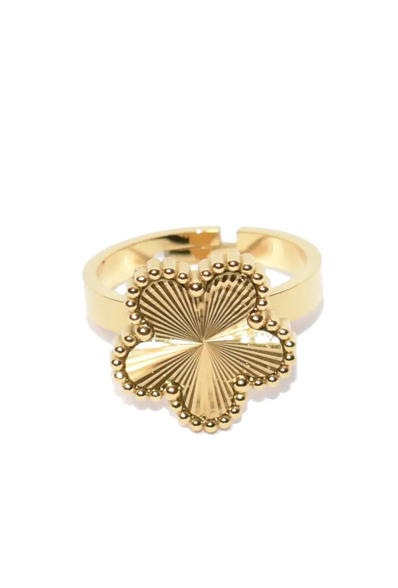 Grossiste Emma Fantaisies - Bague taille réglable fleur Or