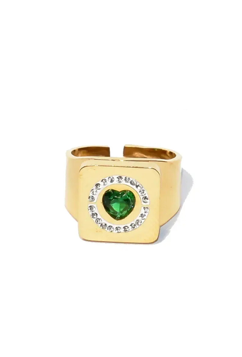 Grossiste Emma Fantaisies - Bague coeur taille réglable Or