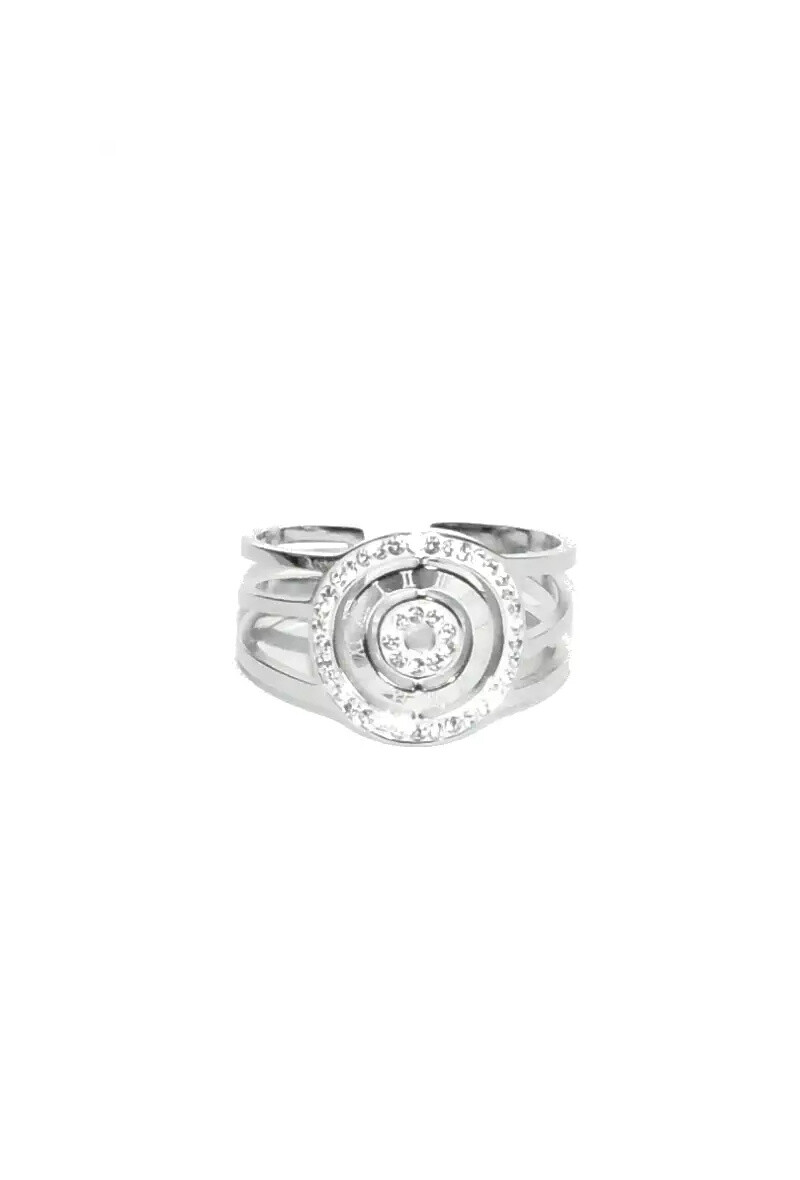 Grossiste Emma Fantaisies - Bague chiffre romain taille réglable Argent