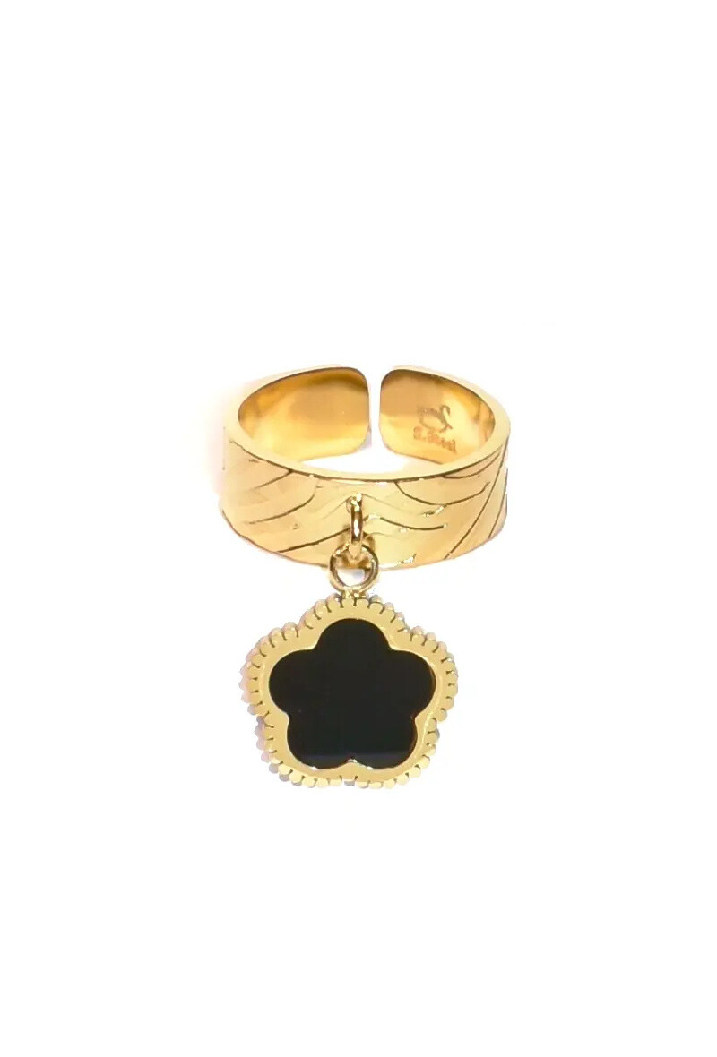 Grossiste Emma Fantaisies - Bague taille réglable fleur Or