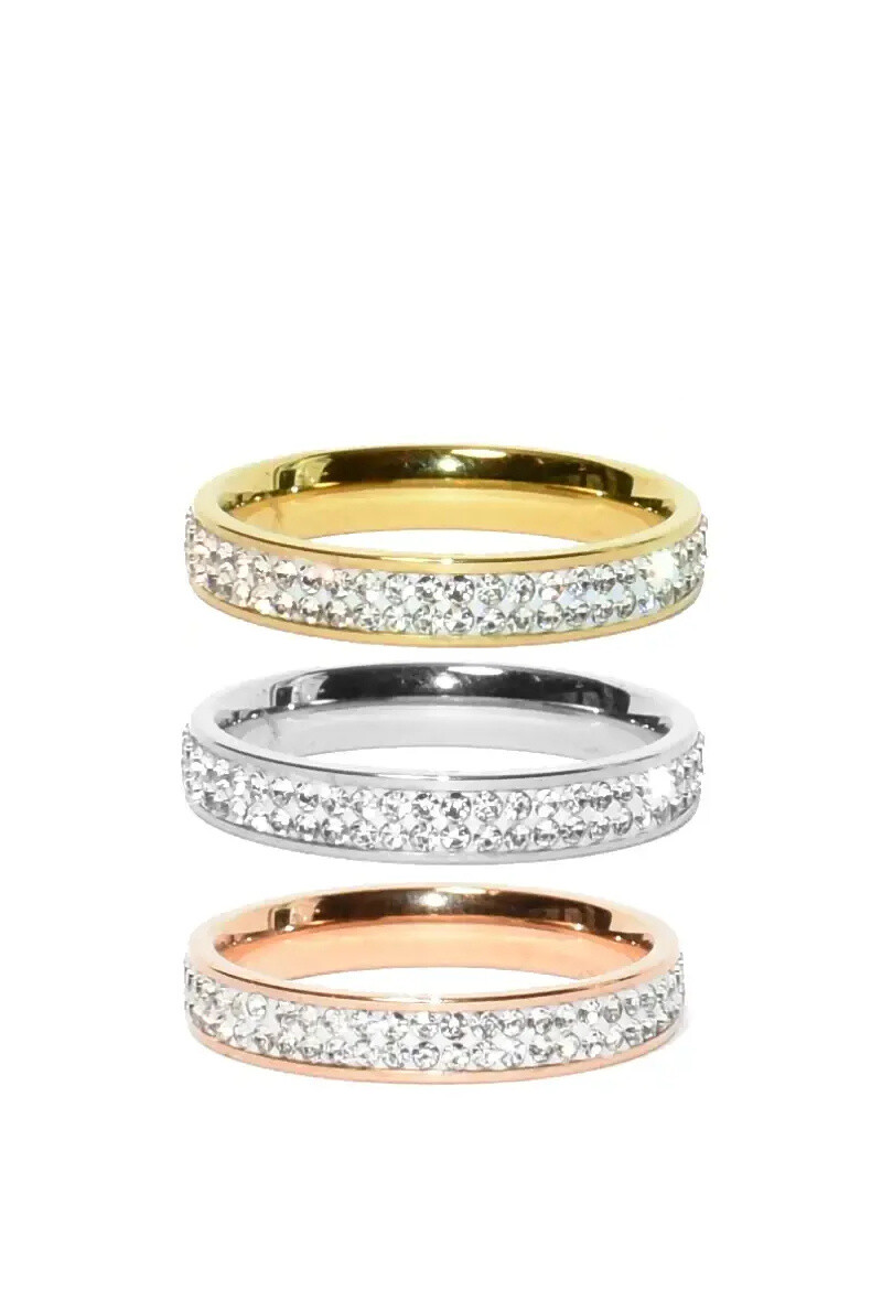 Grossiste Emma Fantaisies - Bague taille diamètre 19 mm trio Or
