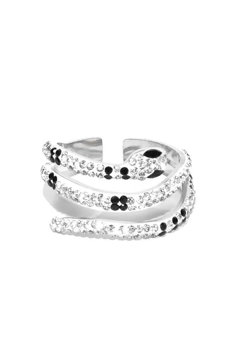 Grossiste Emma Fantaisies - Bague serpent taille réglable Argent