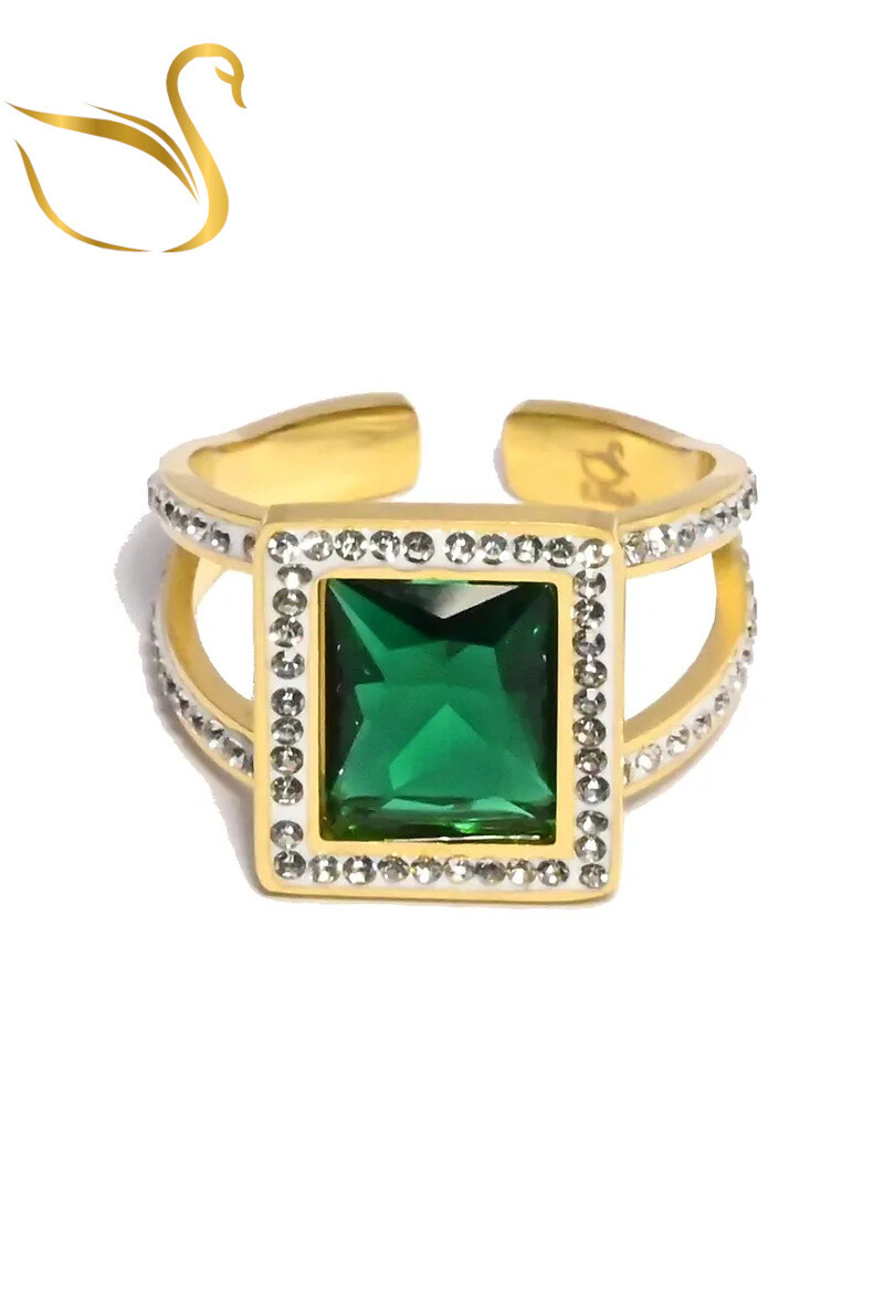 Grossiste Emma Fantaisies - Bague pierre minérale taille réglabe