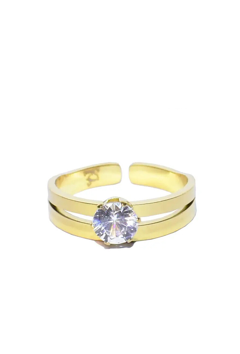 Grossiste Emma Fantaisies - Bague taille réglable fiançaille Or