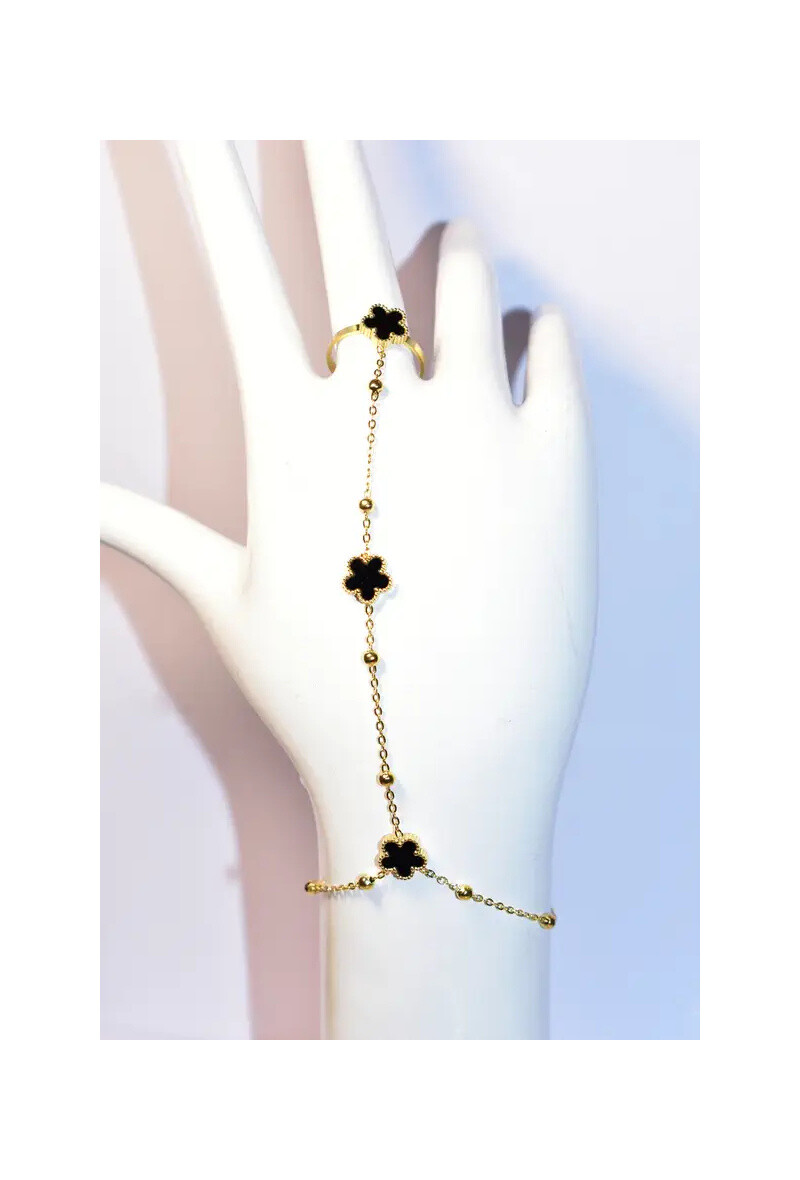 Grossiste Emma Fantaisies - Bague taille réglable fleur Or