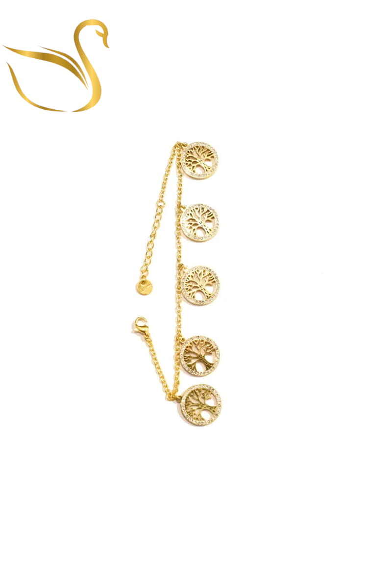 Grossiste Emma Fantaisies - Bracelet arbre de la vie Or