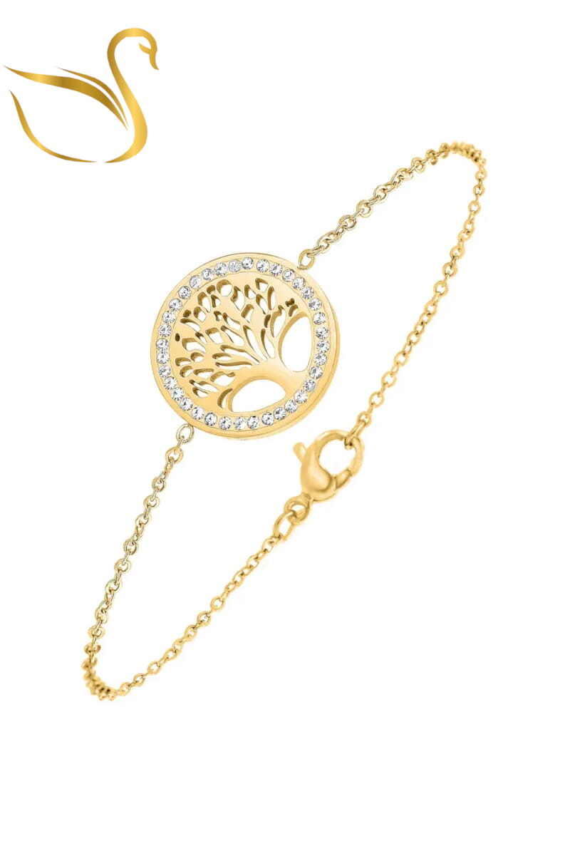 Grossiste Emma Fantaisies - Bracelet arbre de la vie Or