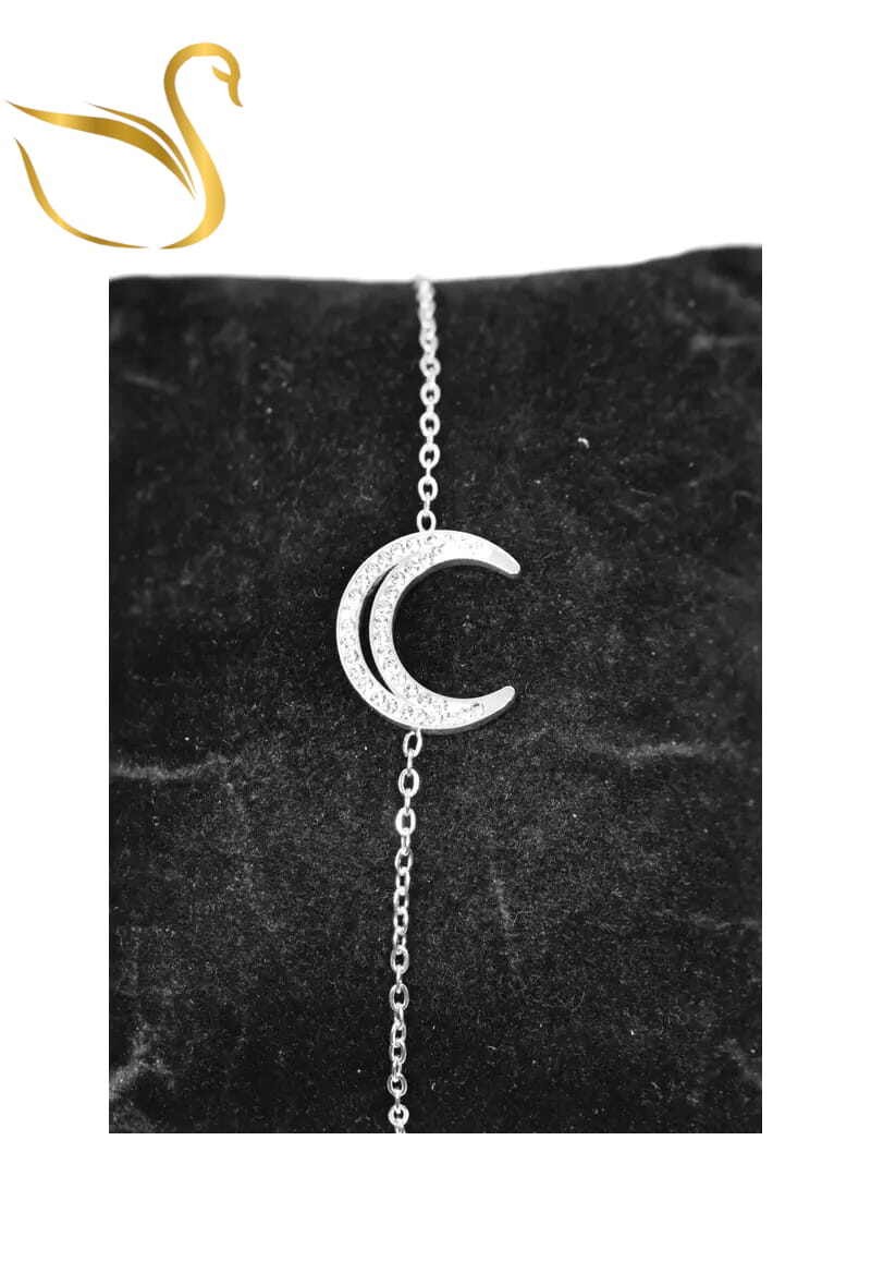 Grossiste Emma Fantaisies - Bracelet lune Argent