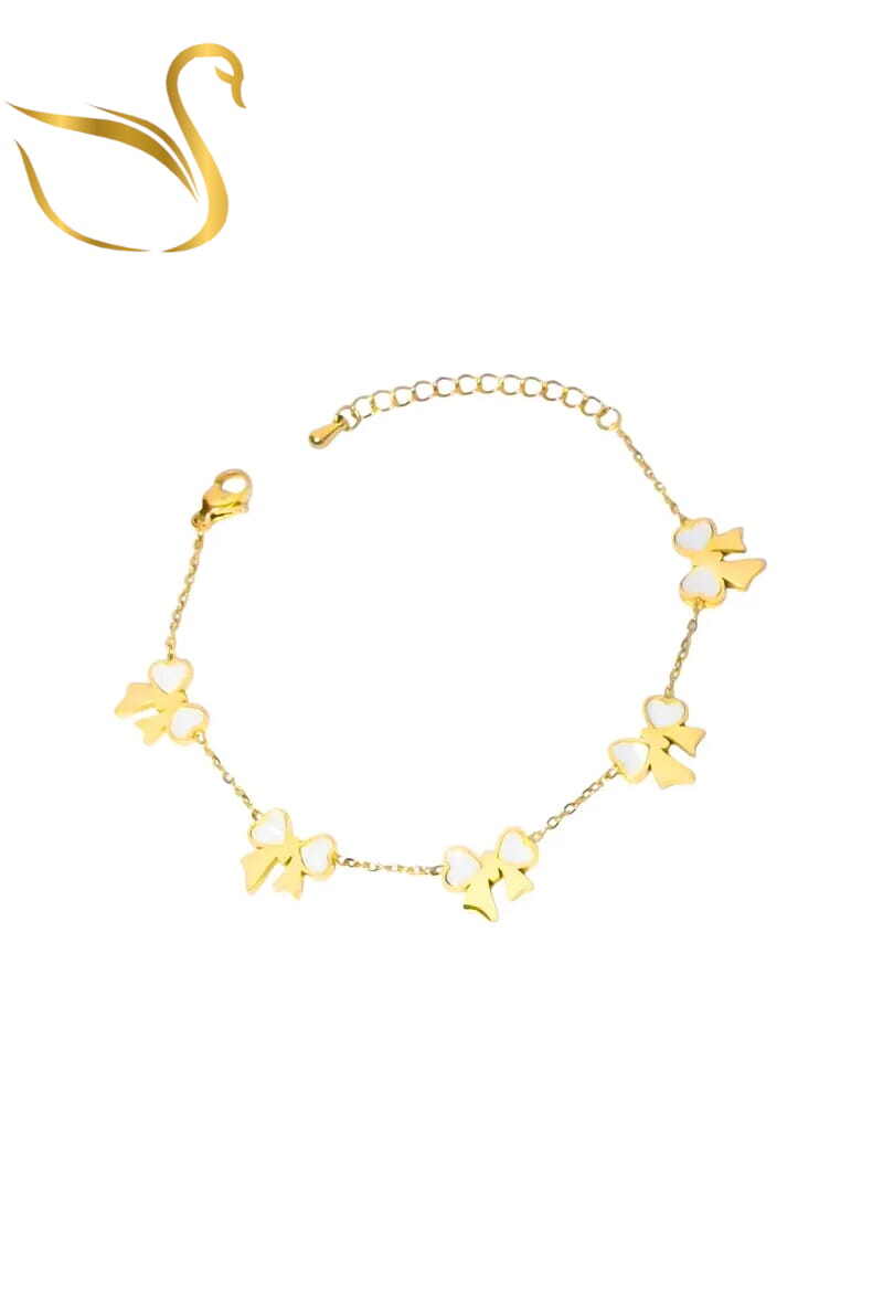 Grossiste Emma Fantaisies - Bracelet noeud papillon Or