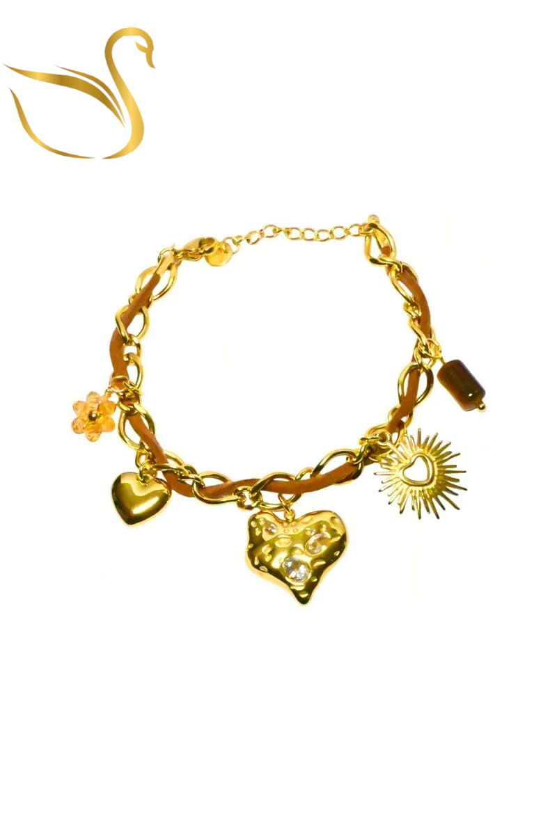 Grossiste Emma Fantaisies - Bracelet breloque coeur Or