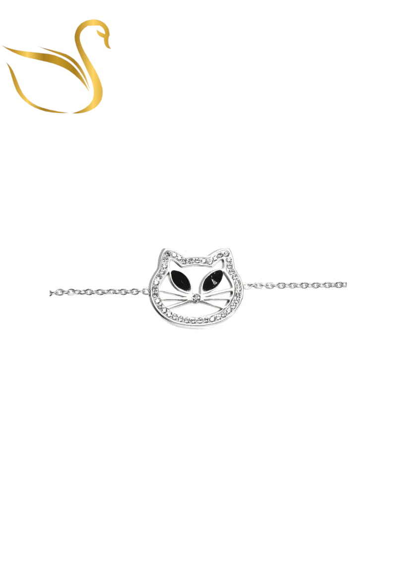 Grossiste Emma Fantaisies - Bracelet chat Argent
