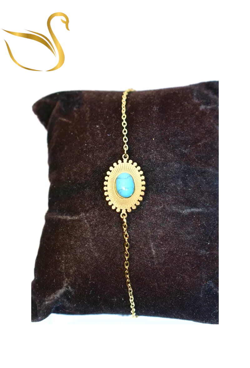 Grossiste Emma Fantaisies - Bracelet turquoise Or