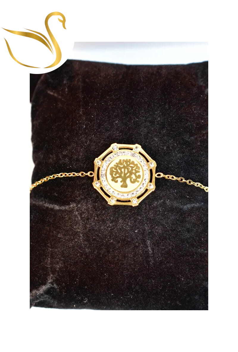 Grossiste Emma Fantaisies - Bracelet arbre de la vie Or