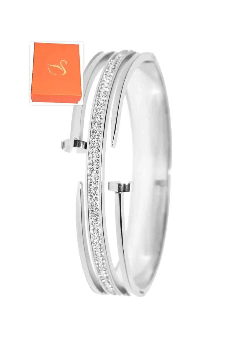 Grossiste Emma Fantaisies - Coffret cadeaux jonc bracelet Argent