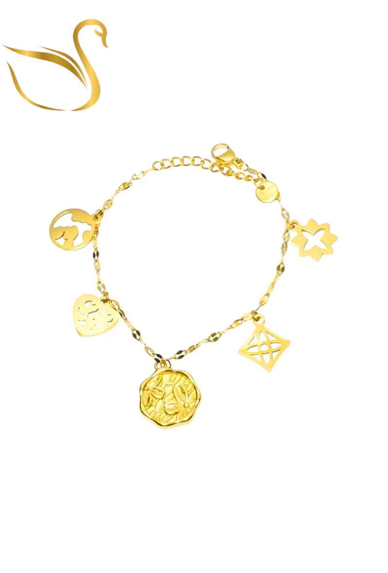 Grossiste Emma Fantaisies - Bracelet breloque Or
