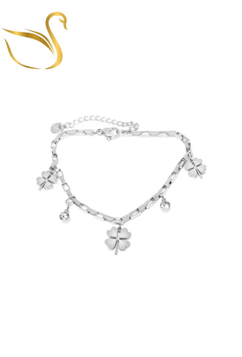 Grossiste Emma Fantaisies - Bracelet tréfle Argent