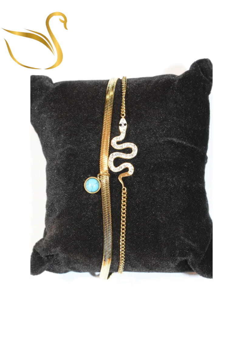 Grossiste Emma Fantaisies - Bracelet serpent Or