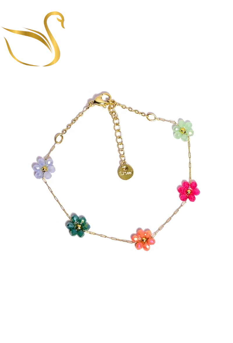 Grossiste Emma Fantaisies - Bracelet fleur Or