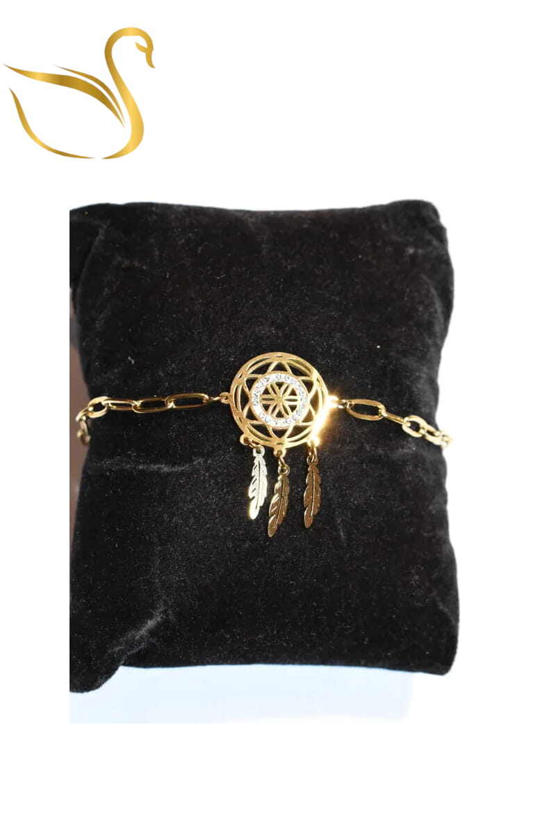 Grossiste Emma Fantaisies - Bracelet Attrape Rêve Or