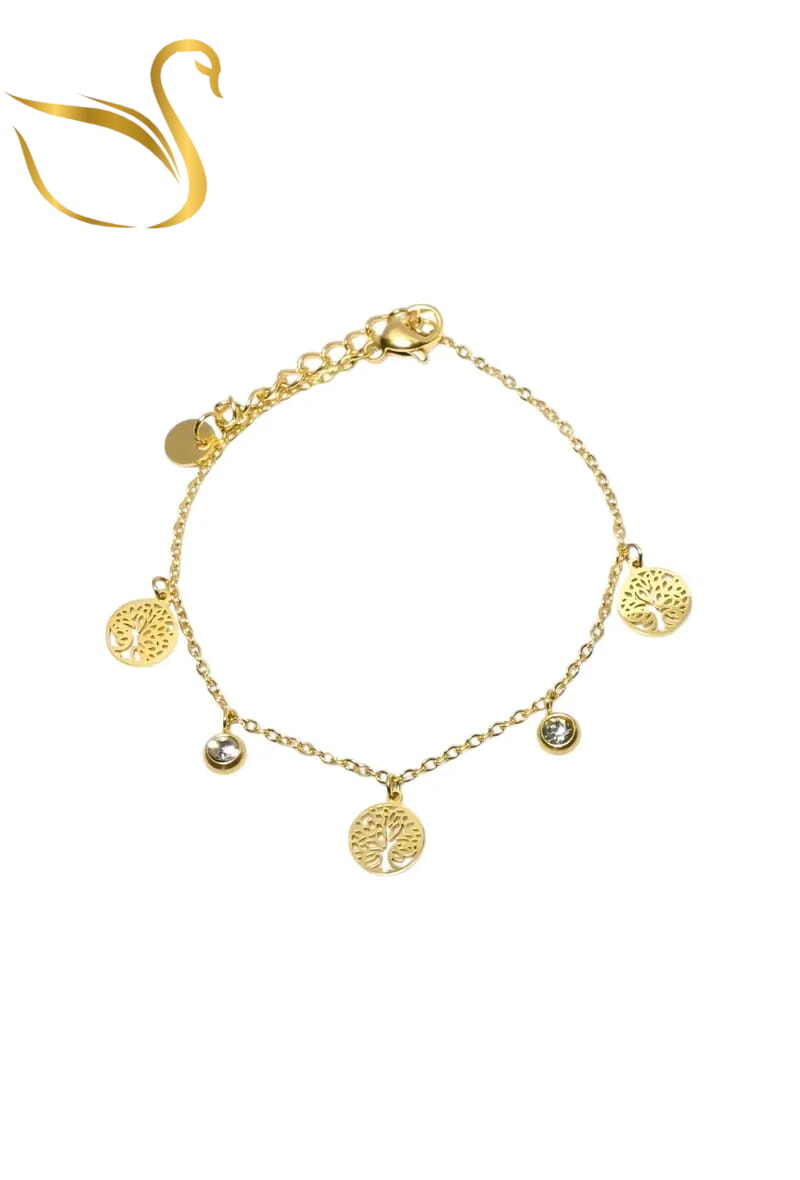Grossiste Emma Fantaisies - Bracelet arbre de la vie Or