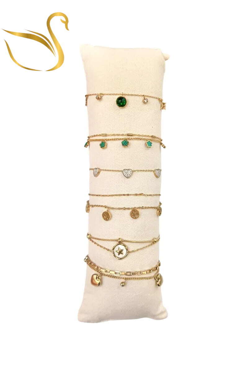 Grossiste Emma Fantaisies - Bracelet en lot avec présentoir Or