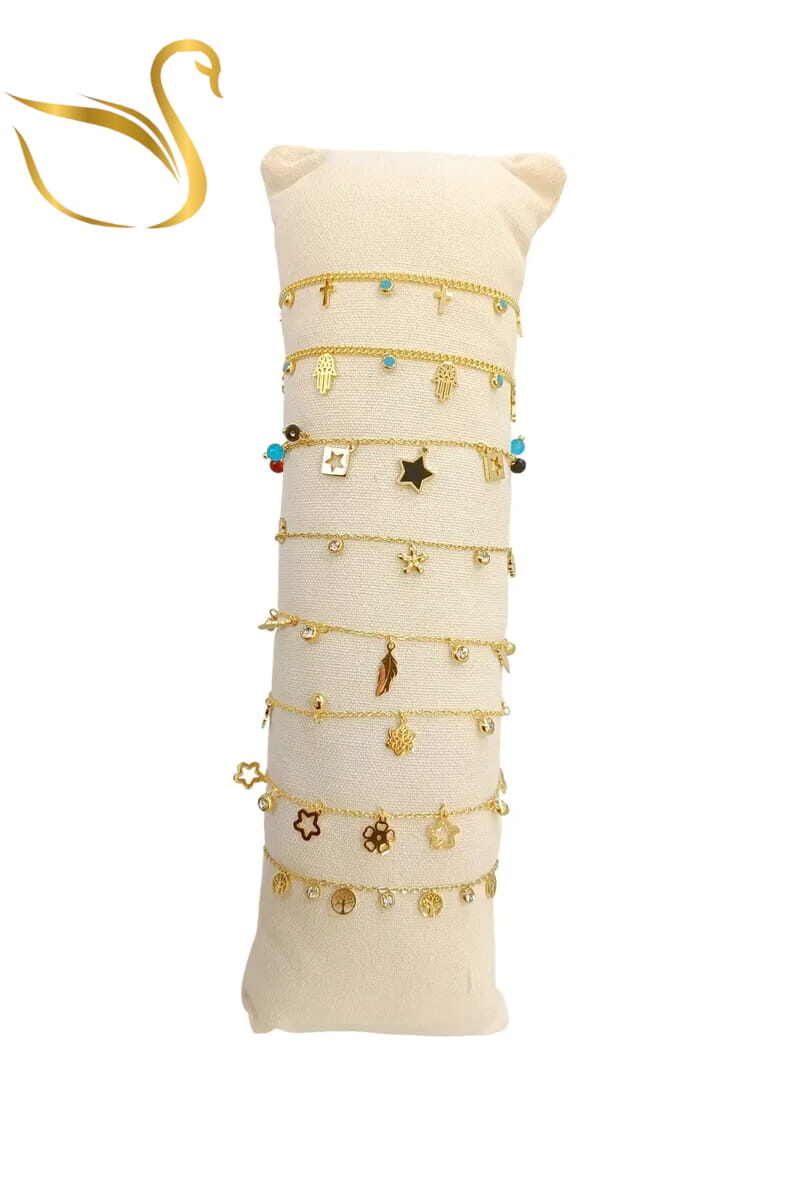 Grossiste Emma Fantaisies - Bracelet en lot avec présentoire Or