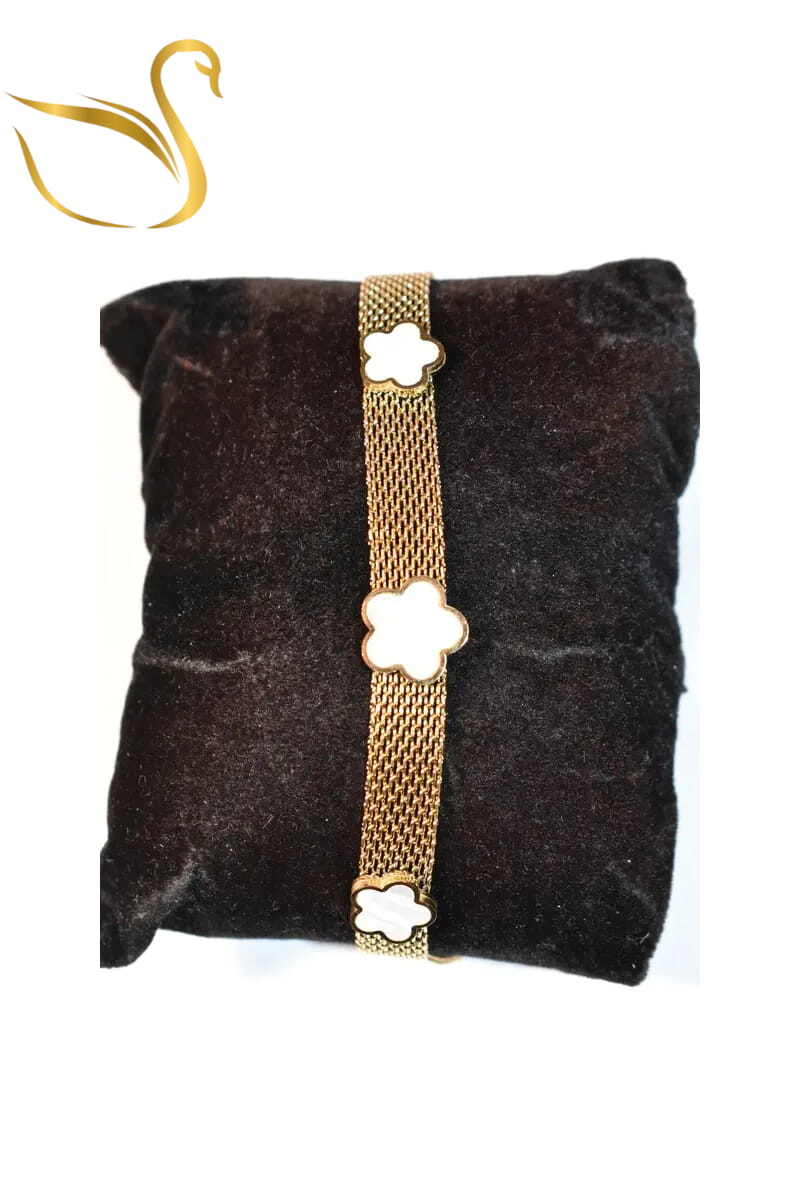 Grossiste Emma Fantaisies - Bracelet fleur Or
