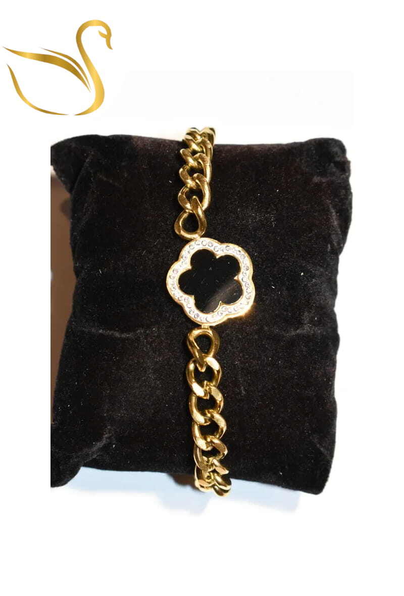 Grossiste Emma Fantaisies - Bracelet fleur Or