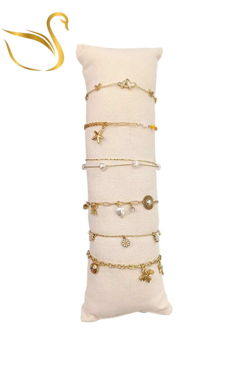 Grossiste Emma Fantaisies - Bracelet en lot avec présentoir Or
